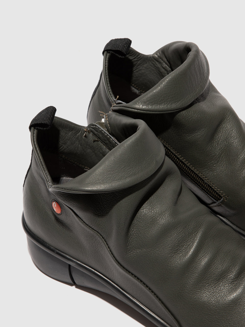 Zip Up Ankle Boots RARA808SOF DK GREY