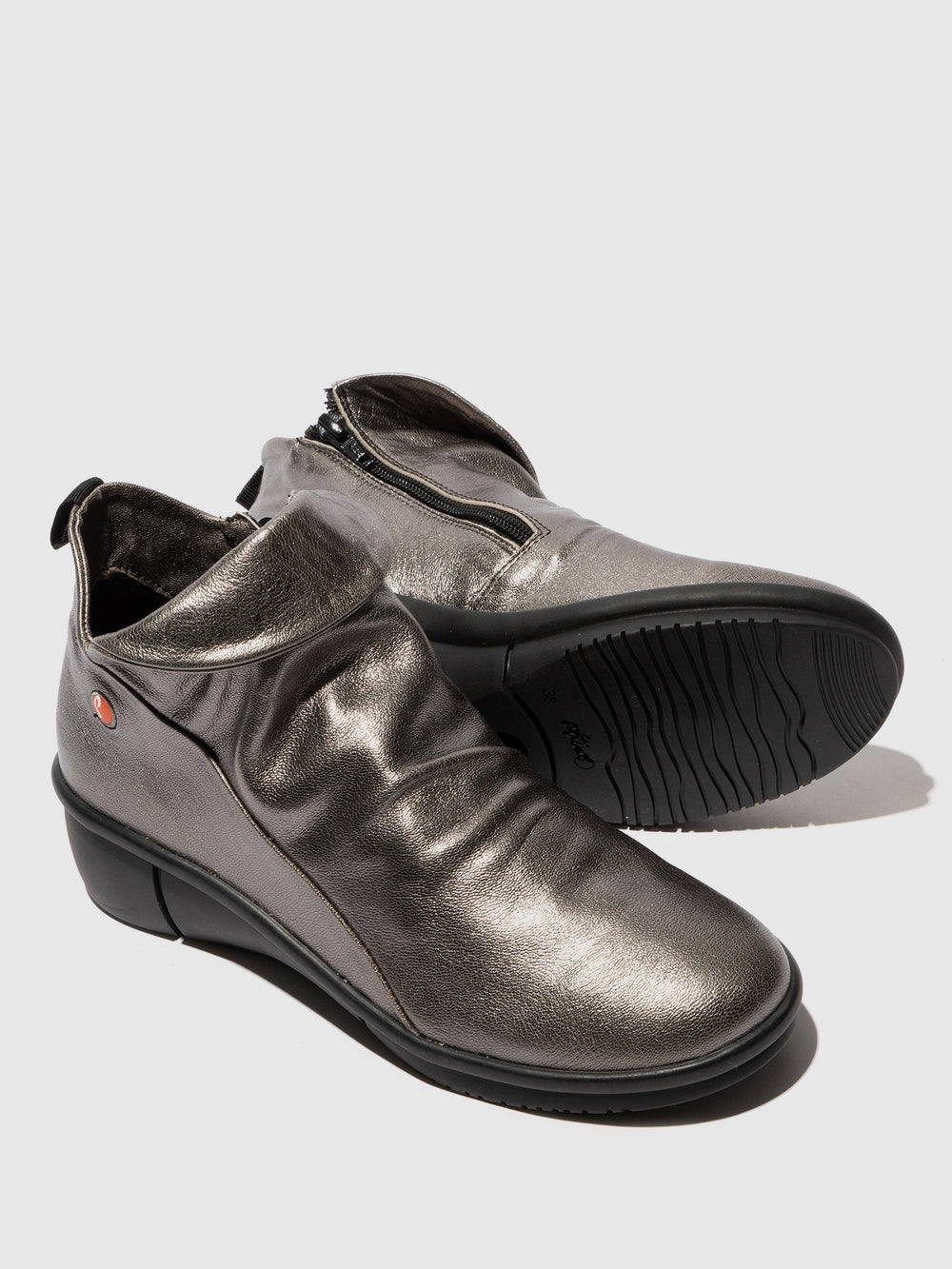Zip Up Ankle Boots RARA808SOF GRAPHITE
