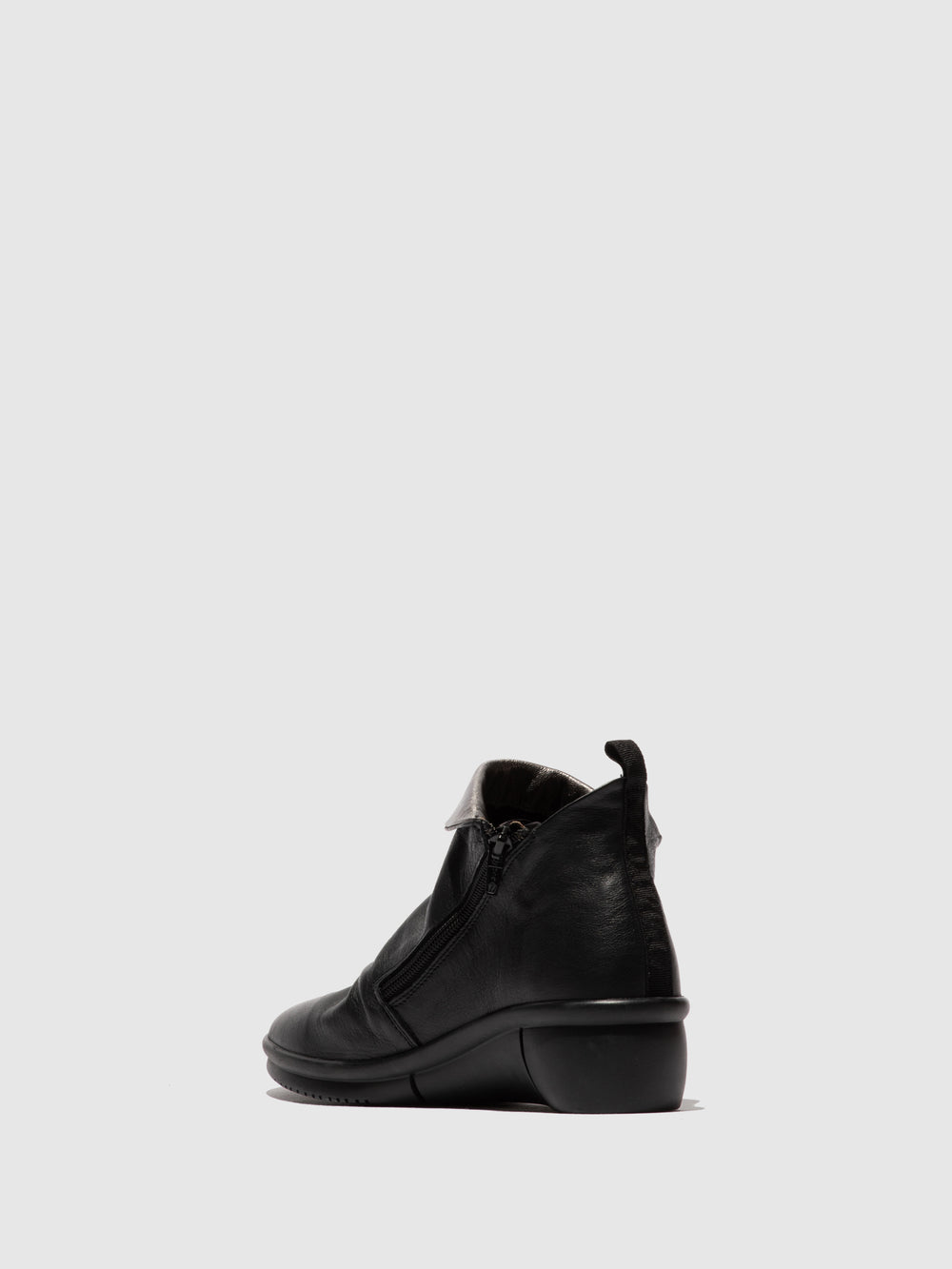 Zip Up Ankle Boots RARA808SOF BLACK - Softinos