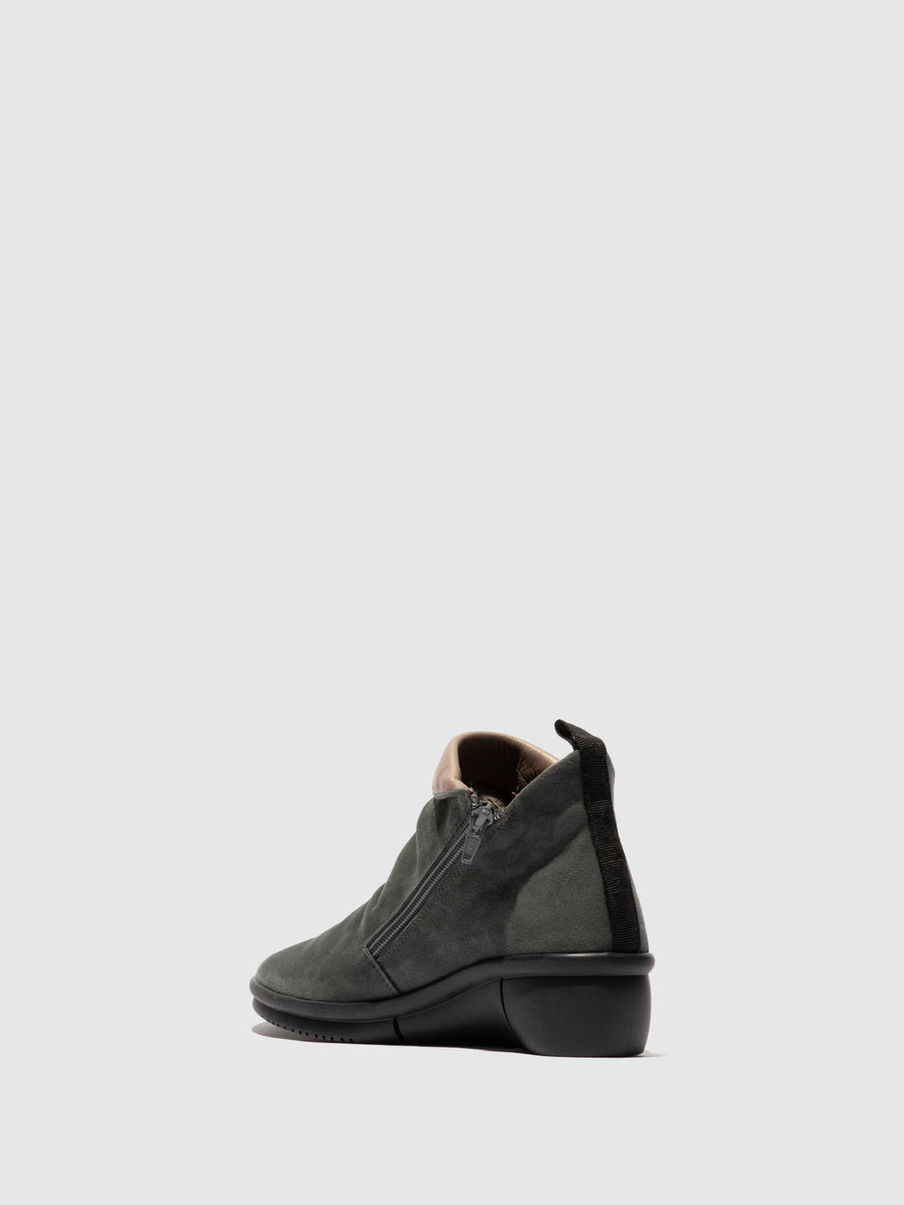 Zip Up Ankle Boots RARA808SOF GREY - Softinos