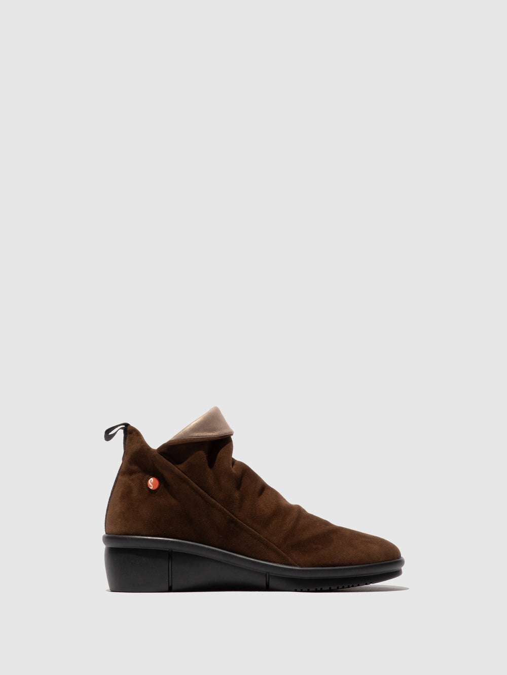 Zip Up Ankle Boots RARA808SOF DARK BROWN - Softinos