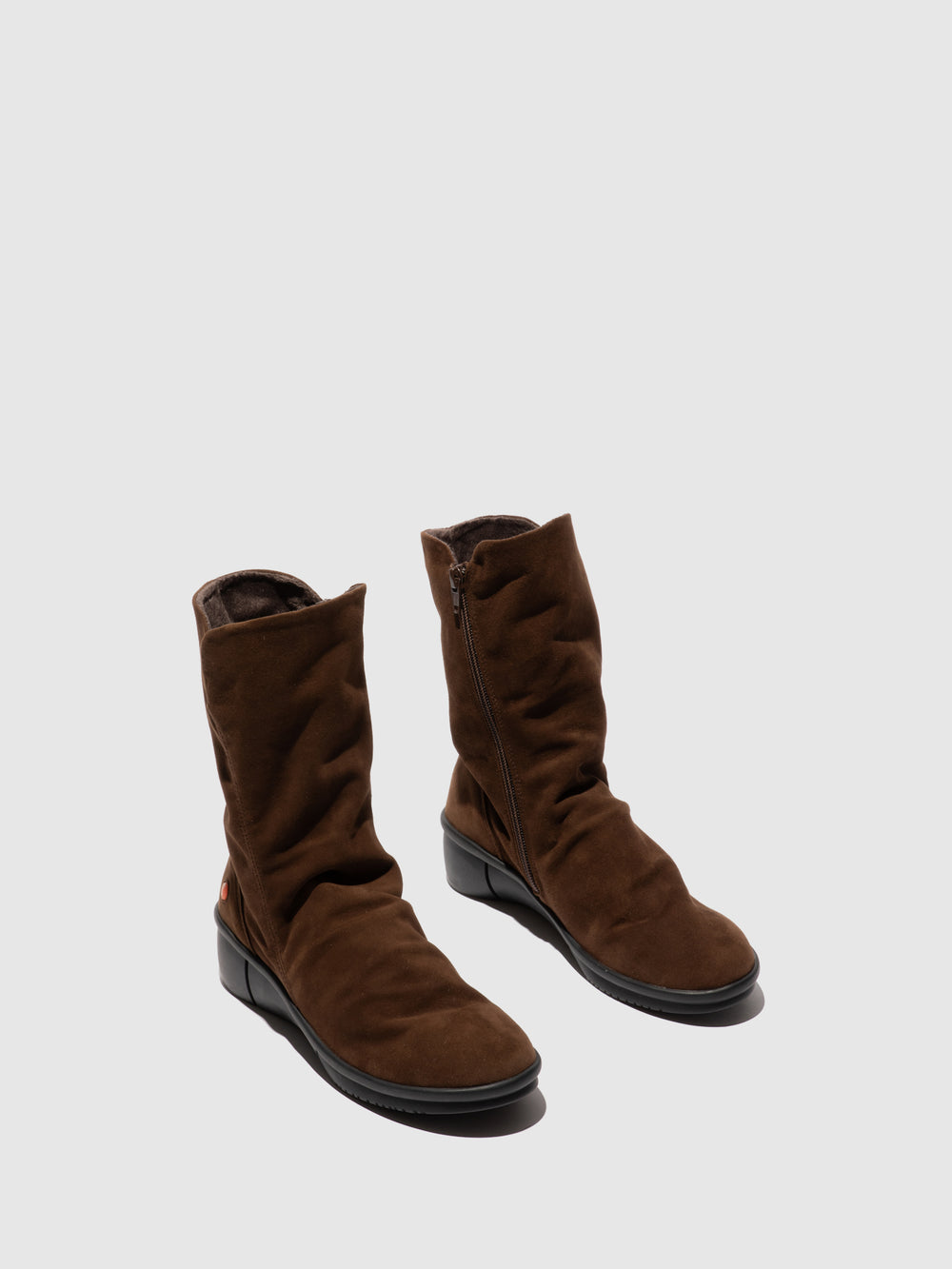 Zip Up Boots ROTT809SOF DARK BROWN - Softinos