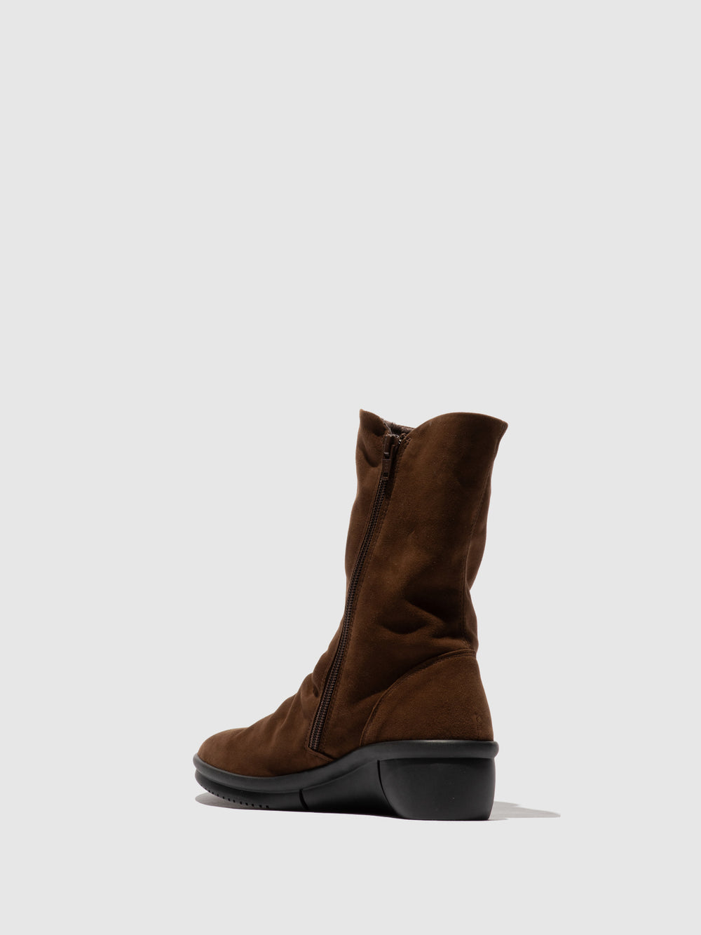 Zip Up Boots ROTT809SOF DARK BROWN - Softinos
