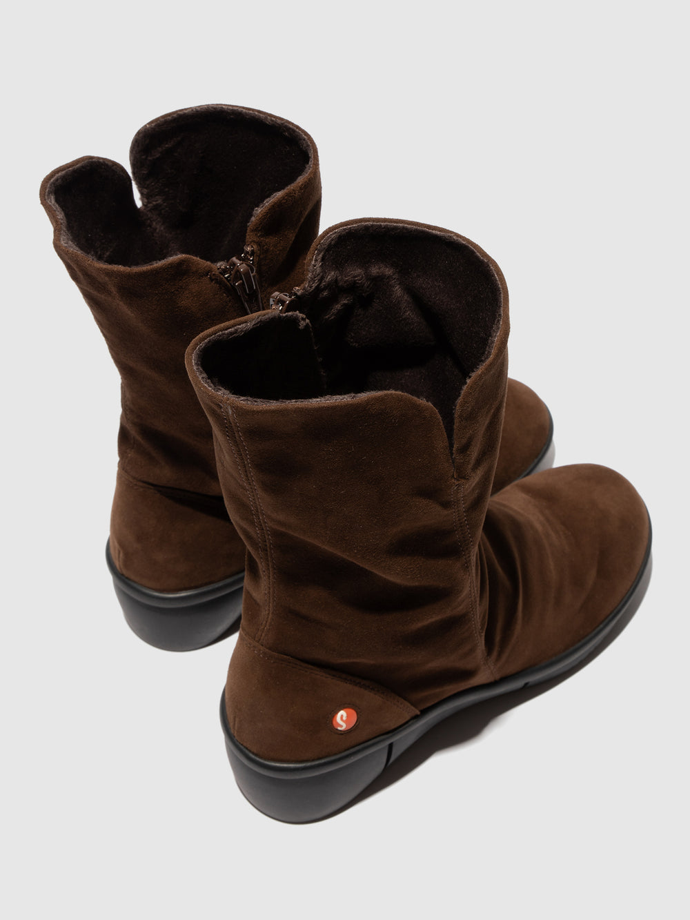 Zip Up Boots ROTT809SOF DARK BROWN - Softinos