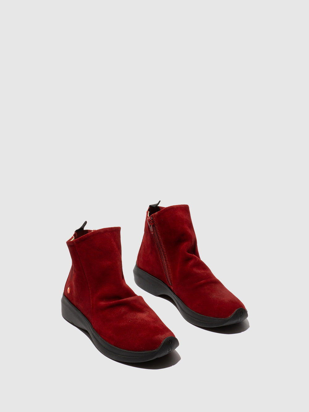 Zip Up Ankle Boots GUJY812SOF RED