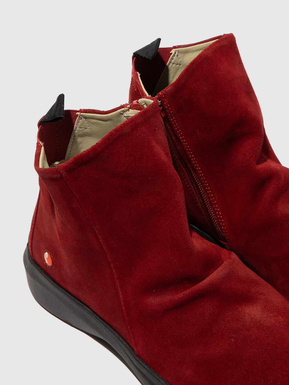 Zip Up Ankle Boots GUJY812SOF RED