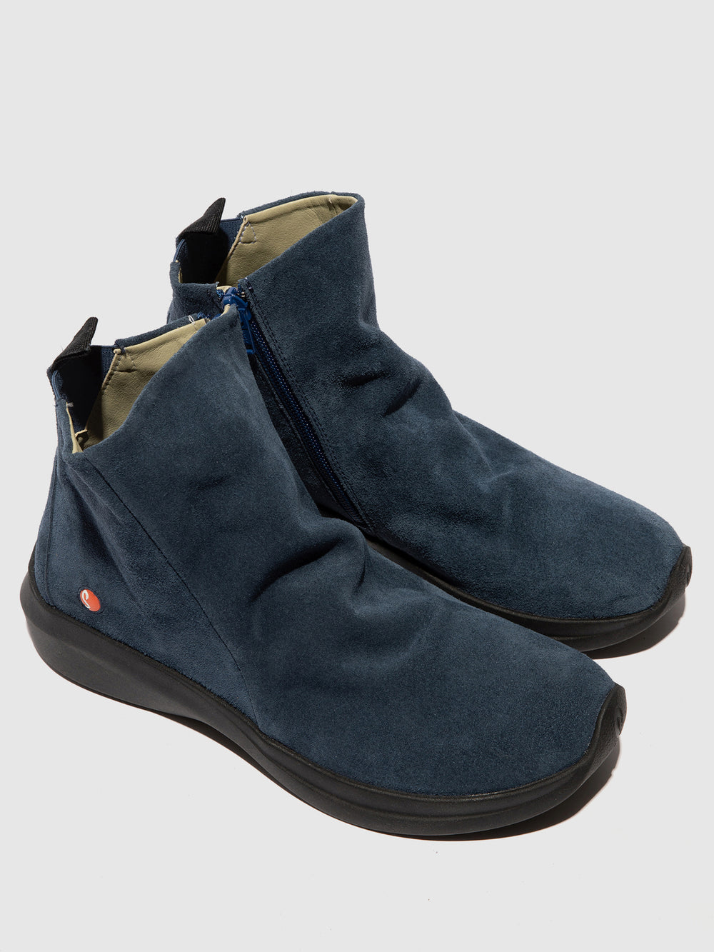 Zip Up Ankle Boots GUJY812SOF BLUE DENIM