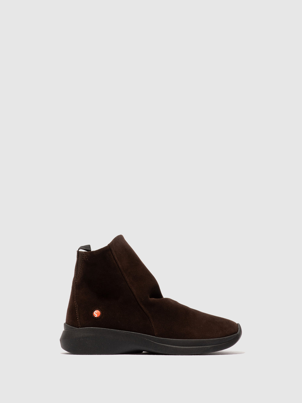 Zip Up Ankle Boots GUJY812SOF DK. BROWN