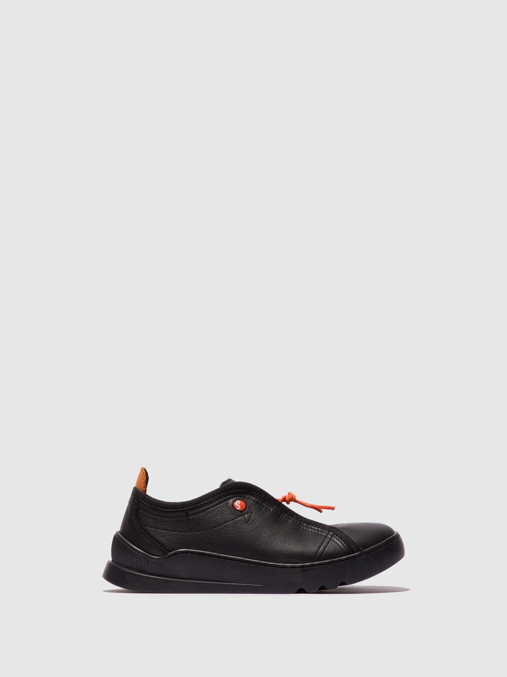 Lace-up Trainers LOES820SOF BLACK W/ORANGE PULLER - Softinos