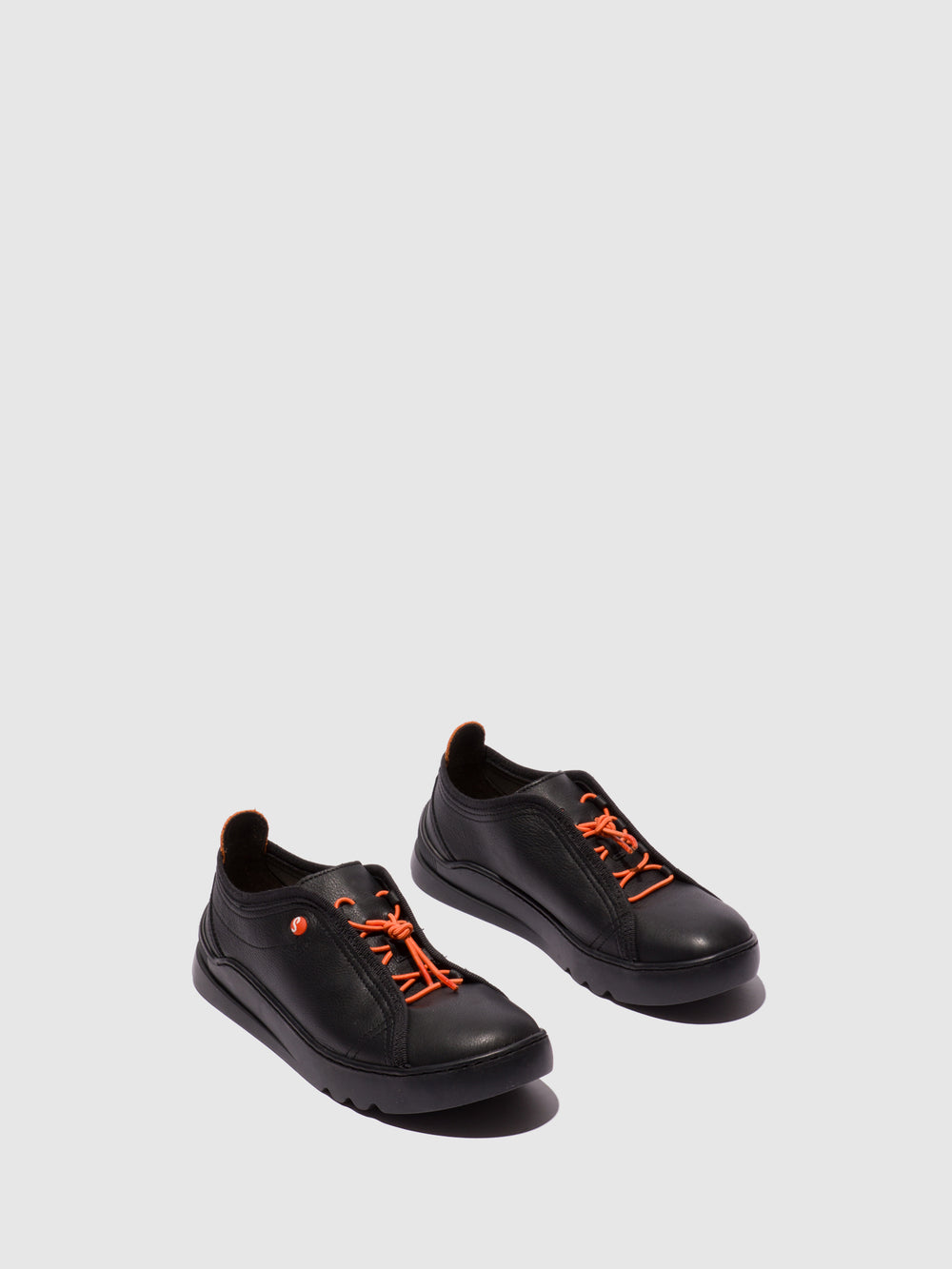 Lace-up Trainers LOES820SOF BLACK W/ORANGE PULLER - Softinos