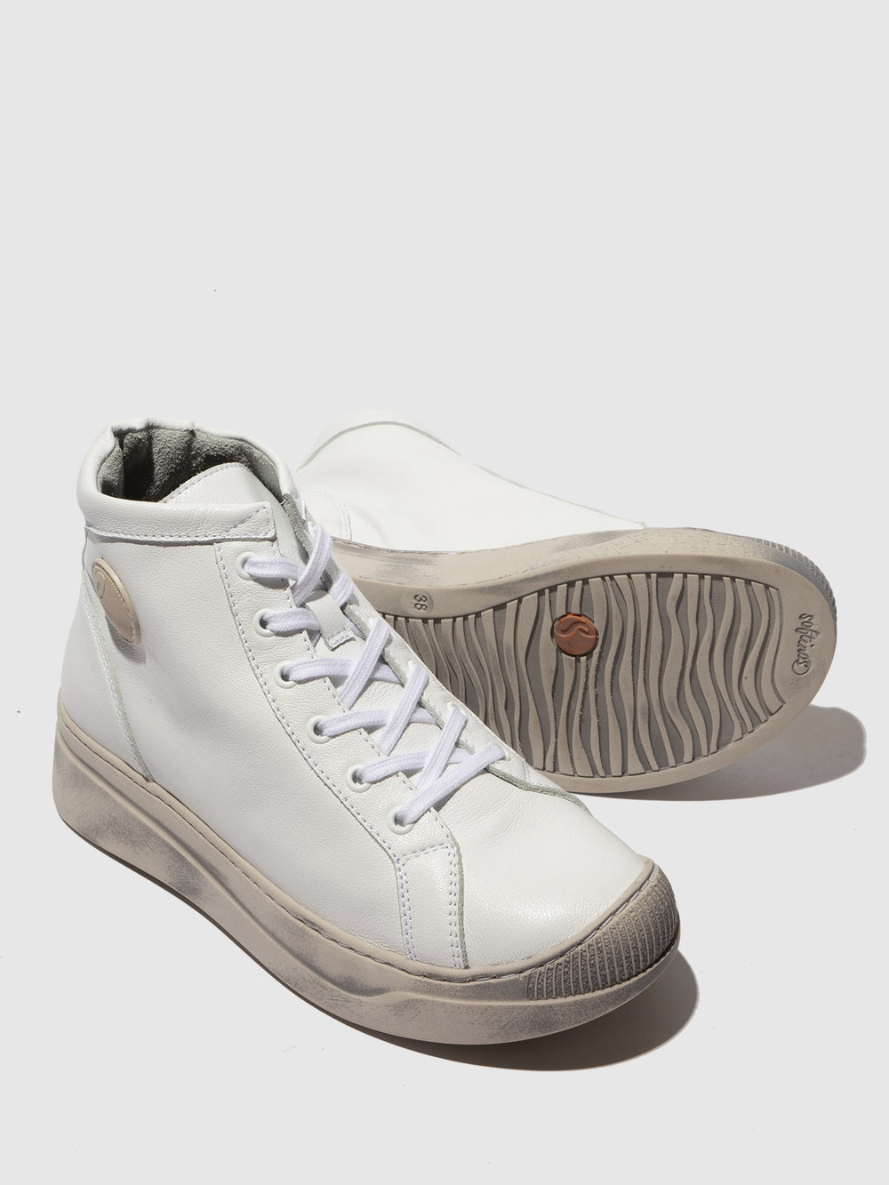Lace-up Ankle Boots ATEN824SOF WHITE - Softinos