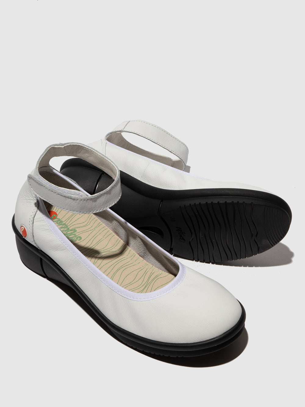 Ankle Strap Shoes ROOP828SOF WHITE - Softinos