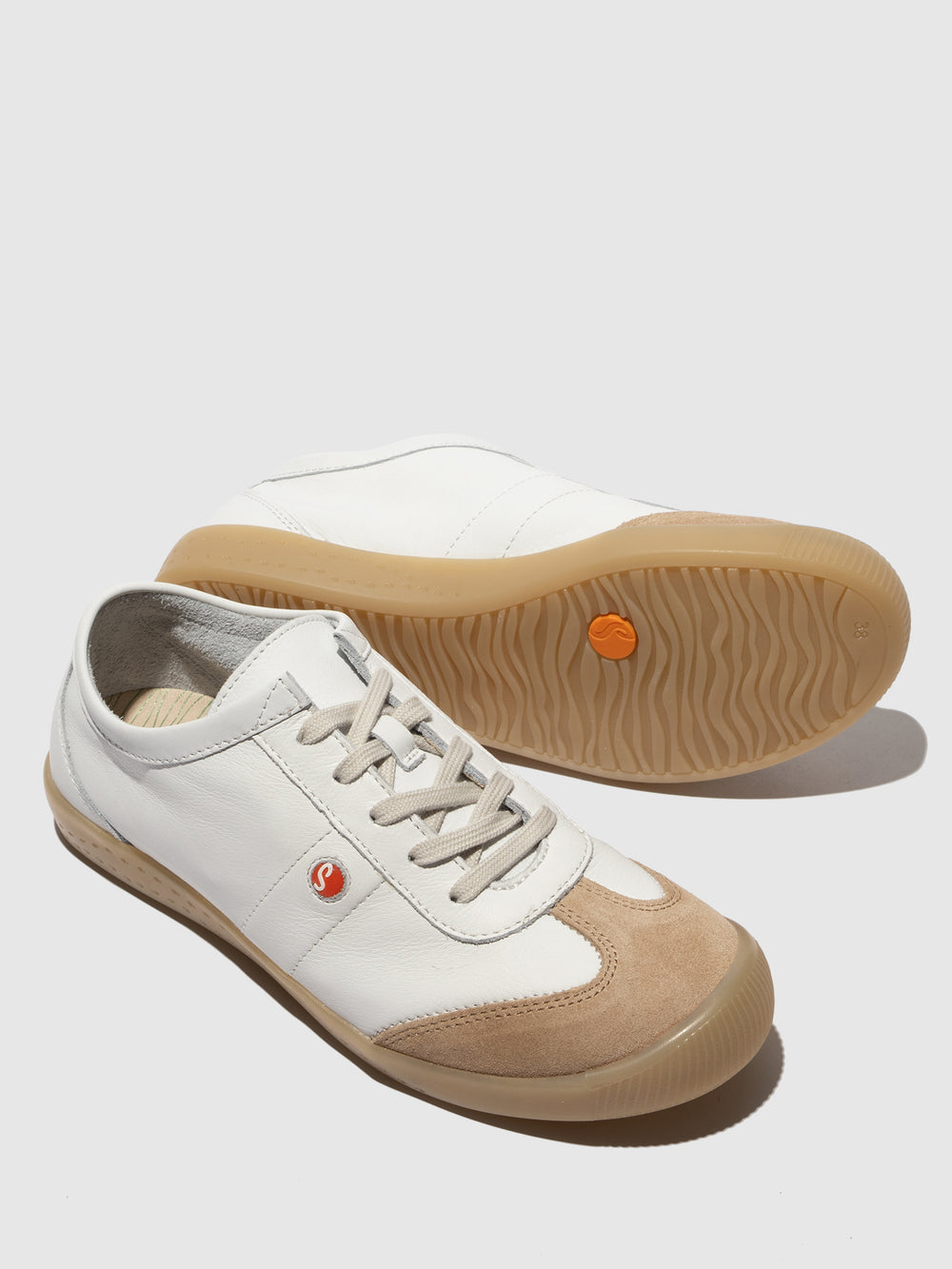 Lace-up Trainers IRIE829SOF WHITE & SAND - Softinos