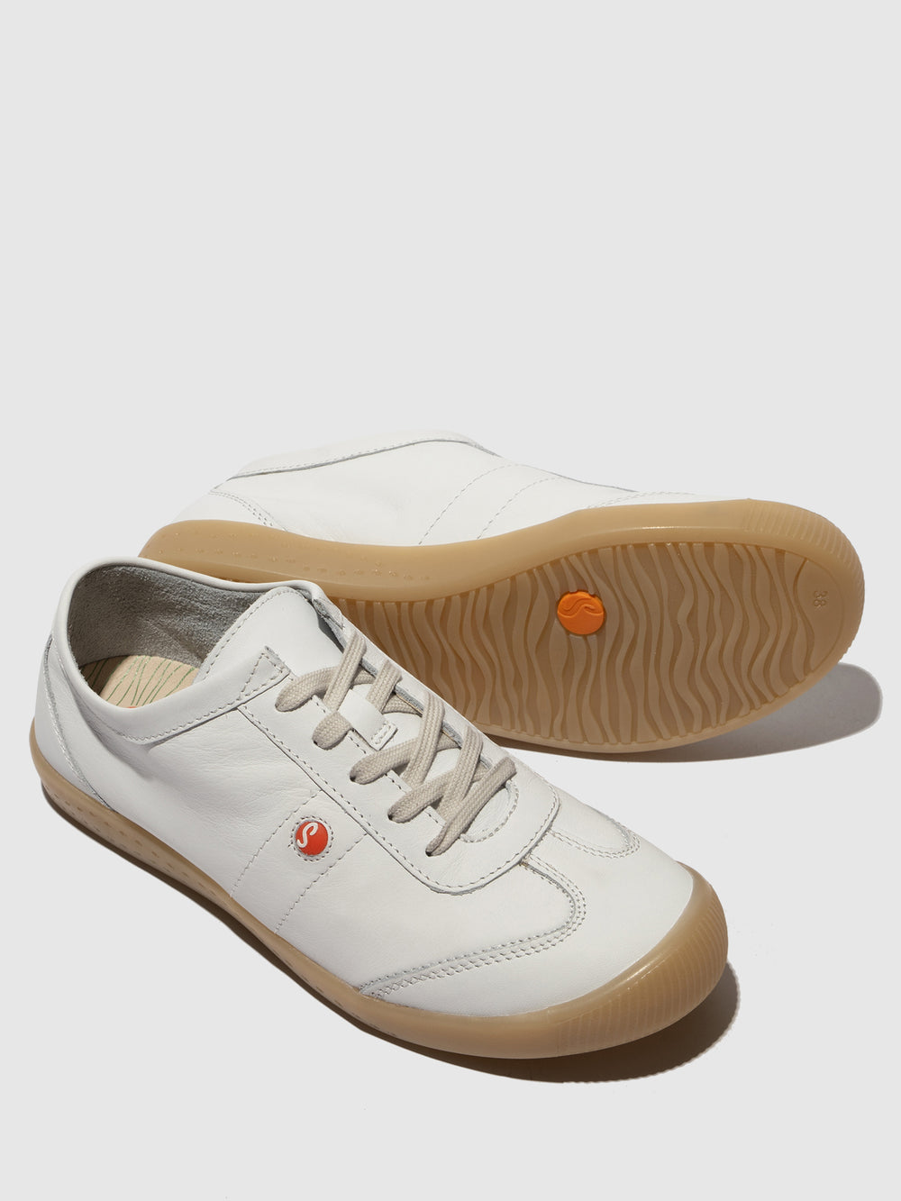 Lace-up Trainers IRIE829SOF WHITE LEATHER - Softinos