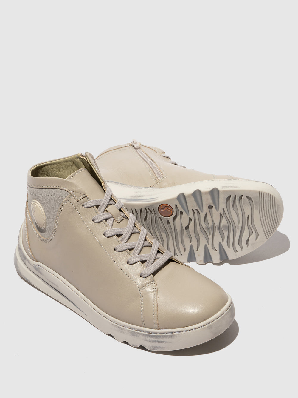 Lace-up Ankle Boots LUM830SOF LIGHT GREY - Softinos