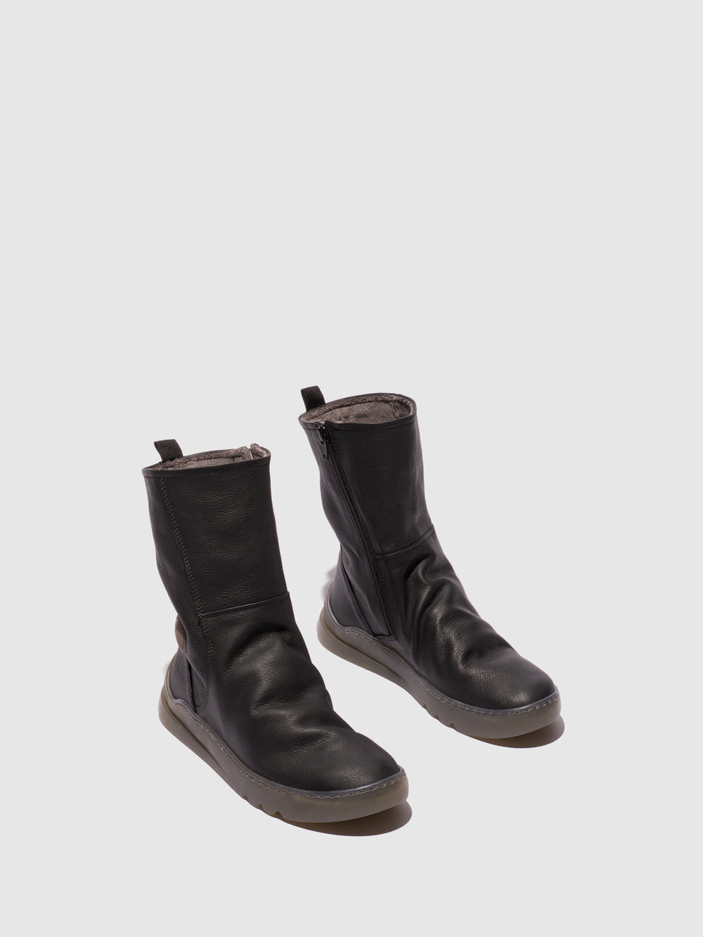 Zip Up Boots LOG832SOF BLACK - Softinos