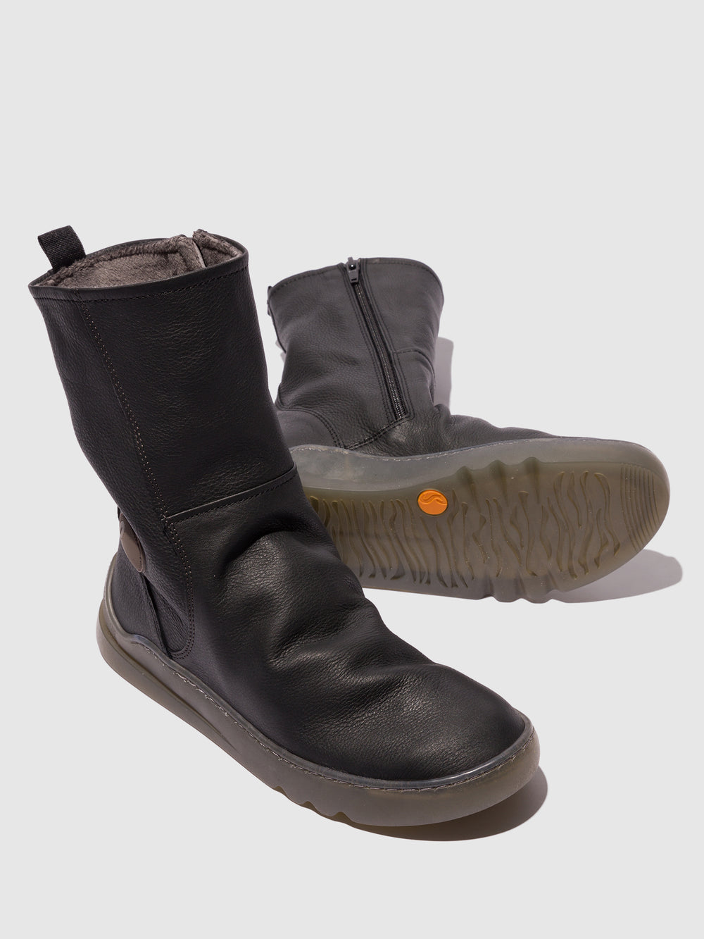 Zip Up Boots LOG832SOF BLACK - Softinos