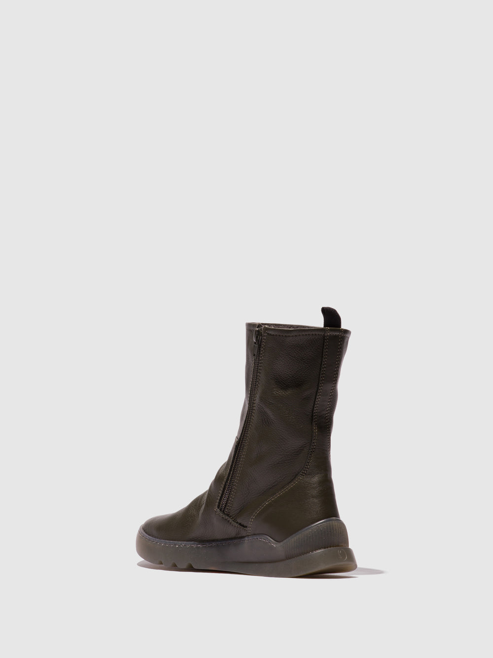 Zip Up Boots LOG832SOF ARMY GREEN - Softinos