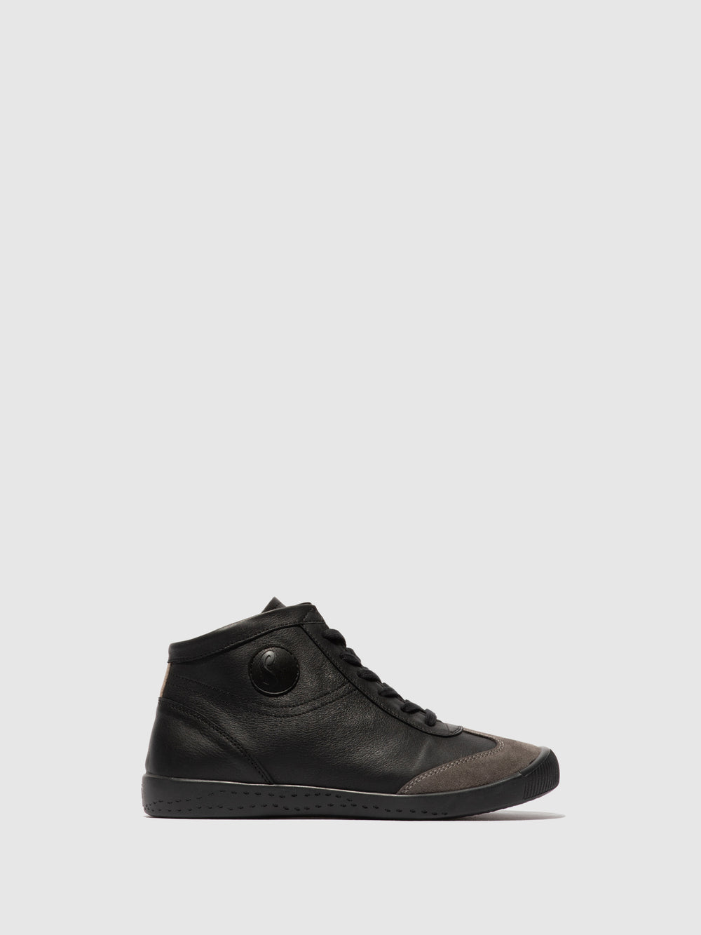 Lace-up Ankle Boots IMBO834SOF BLACK & CHARCOAL - Softinos