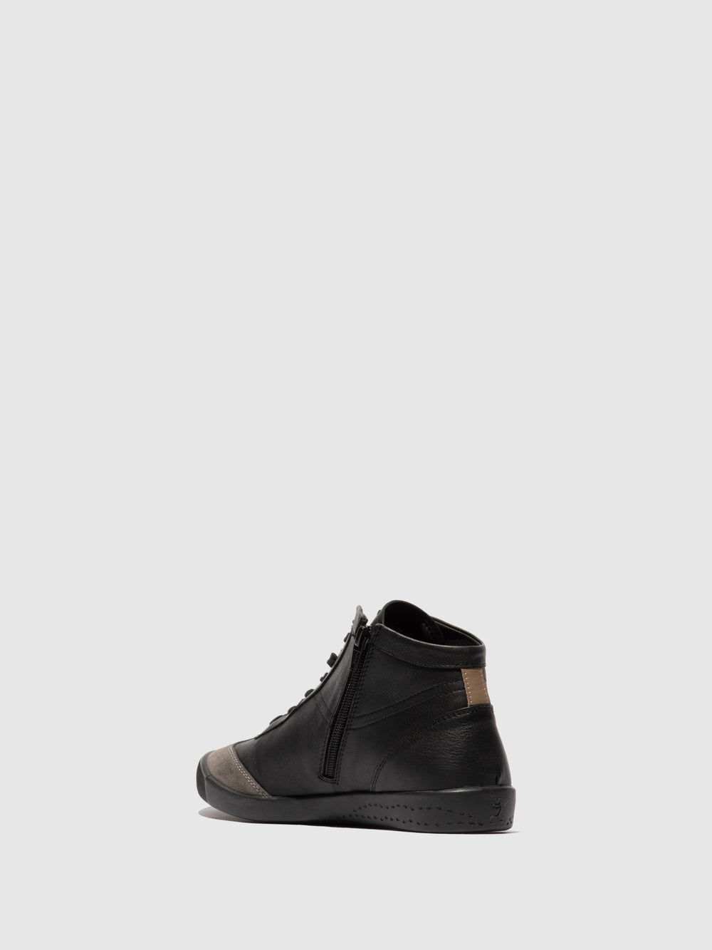 Lace-up Ankle Boots IMBO834SOF BLACK & CHARCOAL - Softinos