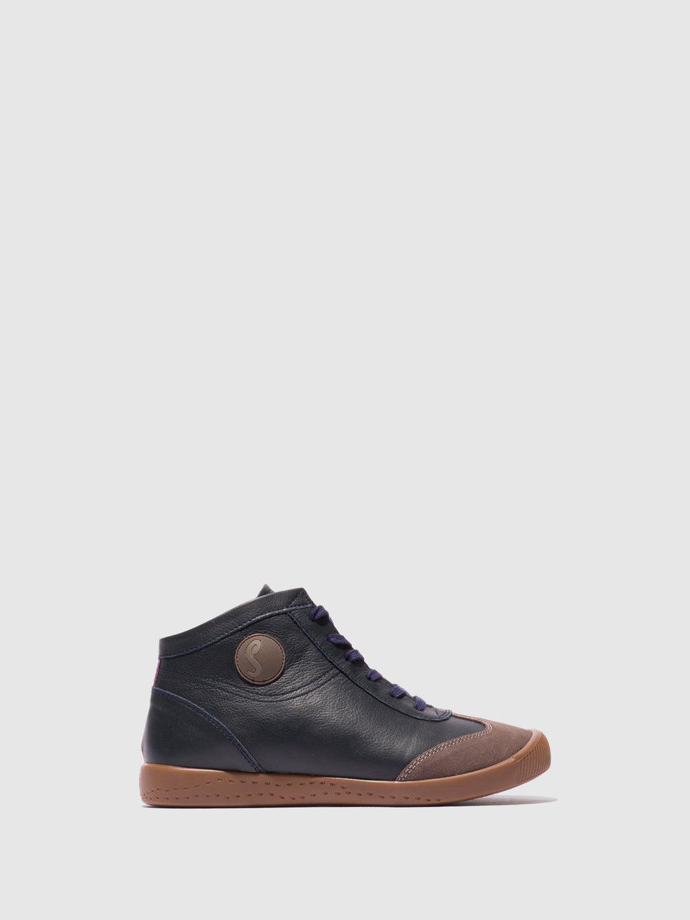 Lace-up Ankle Boots IMBO834SOF NAVY & TAUPE - Softinos