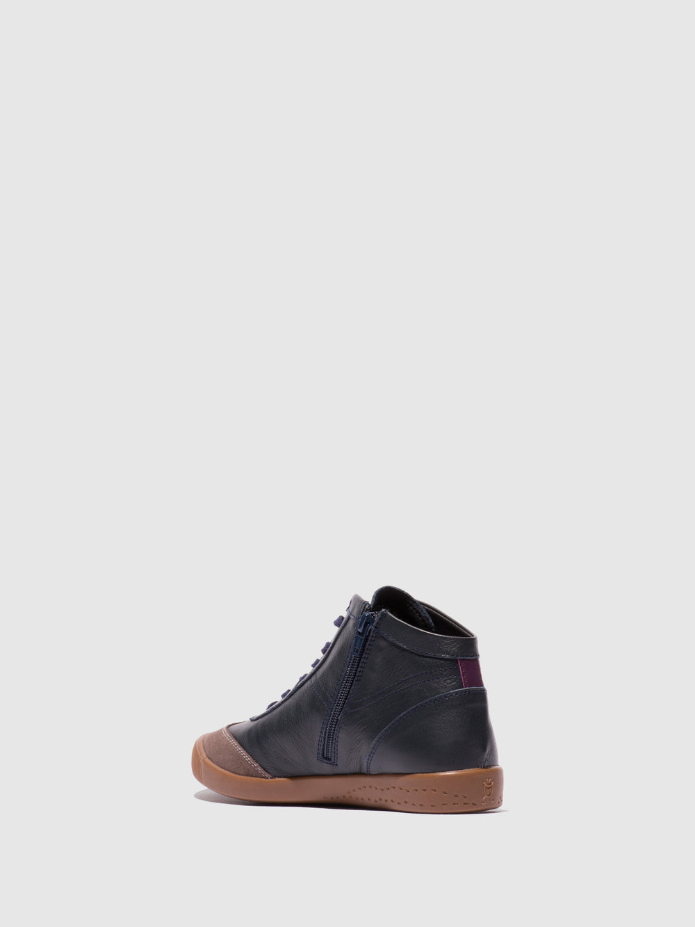 Lace-up Ankle Boots IMBO834SOF NAVY & TAUPE - Softinos