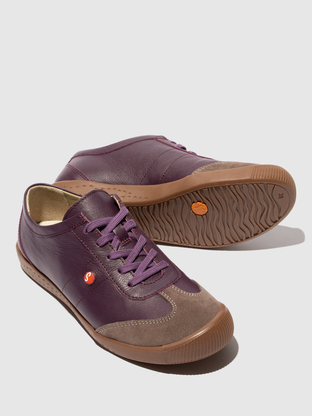 Lace-up Trainers IGLU843SOF PURPLE & TAUPE - Softinos
