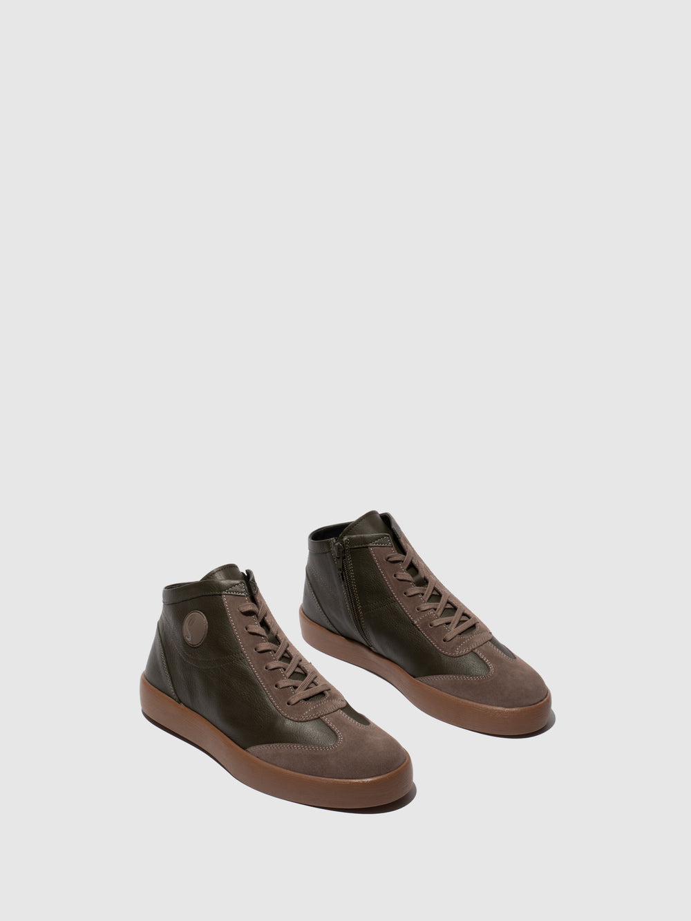 Lace-up Ankle Boots RUUD847SOF MILITARY & TAUPE - Softinos