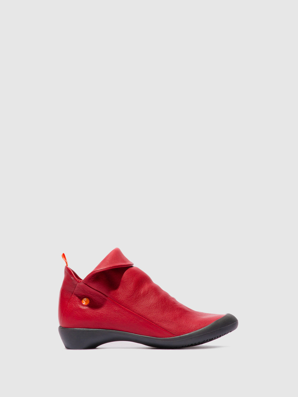 Zip Up Ankle Boots FARAH RED