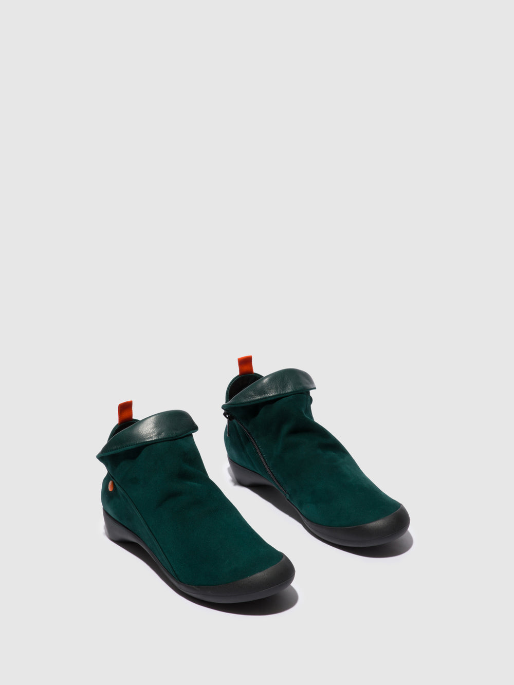 Zip Up Ankle Boots FARAH FOREST GREEN