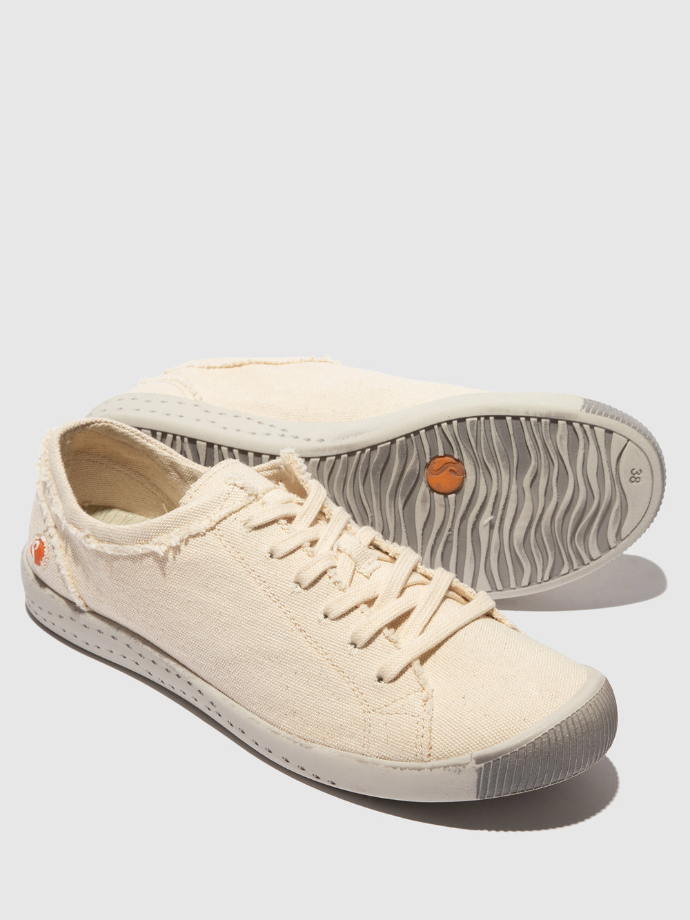 Lace-up Trainers ISLA154SOF RECYCLED COTTON BEIGE