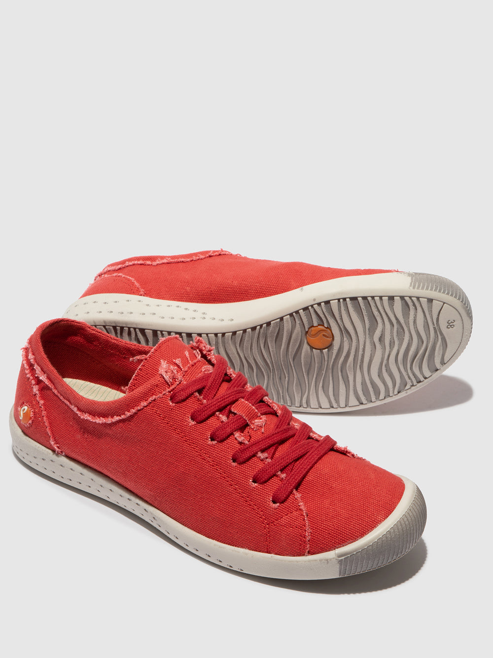 Lace-up Trainers ISLA154SOF RECYCLED COTTON RED
