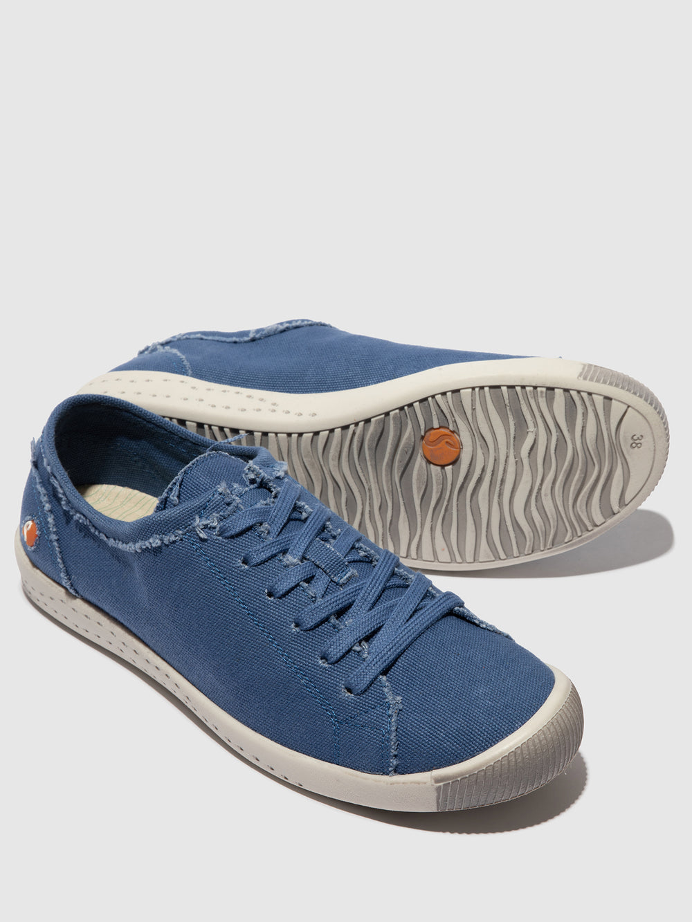 Lace-up Trainers ISLA154SOF RECYCLED COTTON BLUE