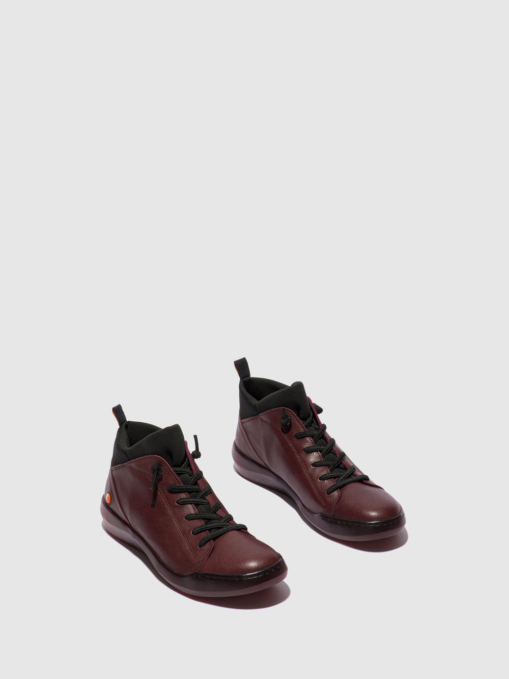 Lace-up Ankle Boots BIEL549SOF WINE/BLACK NEOPRENE