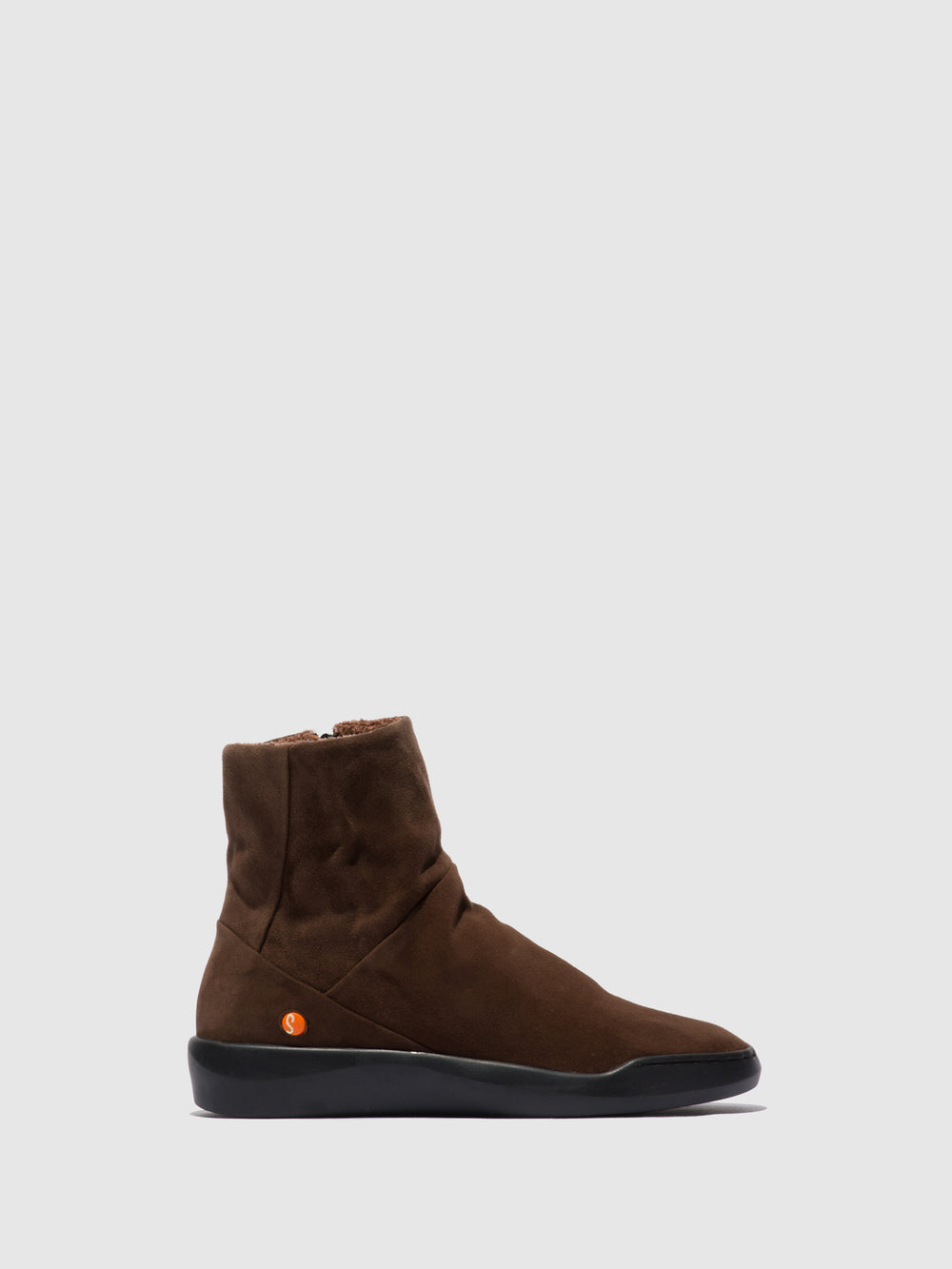 Zip Up Ankle Boots BLER550SOF BROWN LEATHER