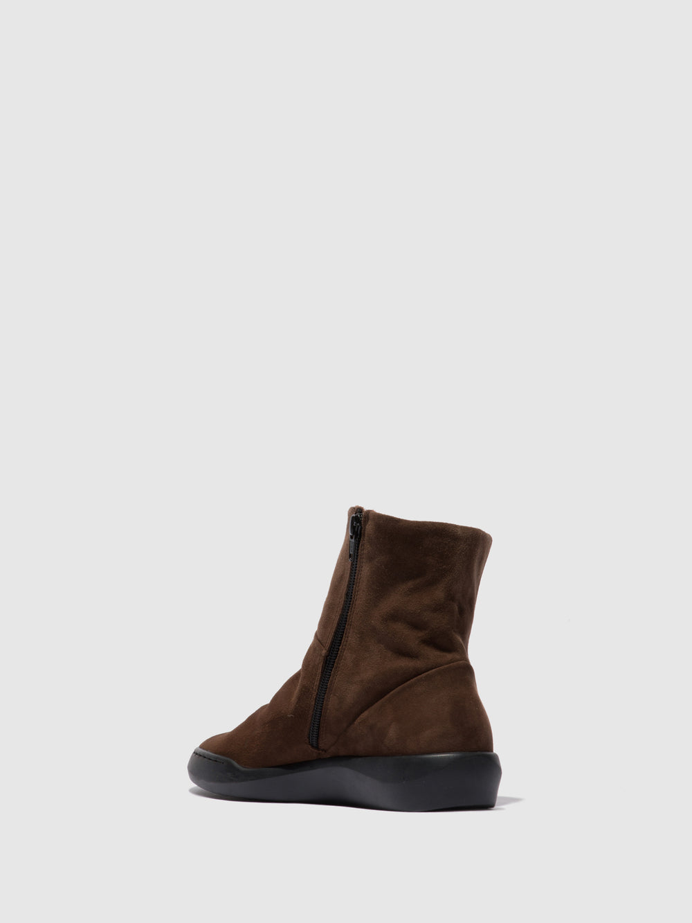 Zip Up Ankle Boots BLER550SOF BROWN LEATHER