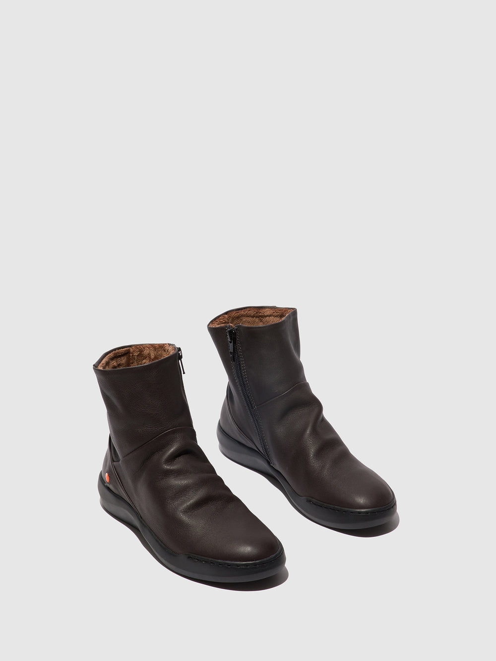 Zip Up Ankle Boots BLER550SOF Dark Oak