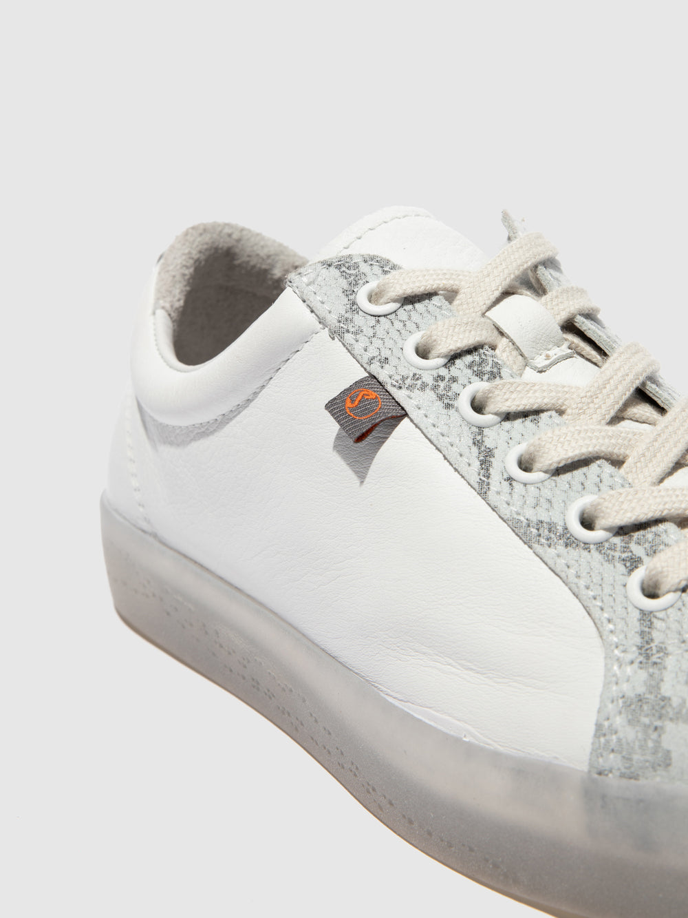 Lace-up Trainers SURY585SOF SMOOTH WHITE/LIGHT GREY SNAKE