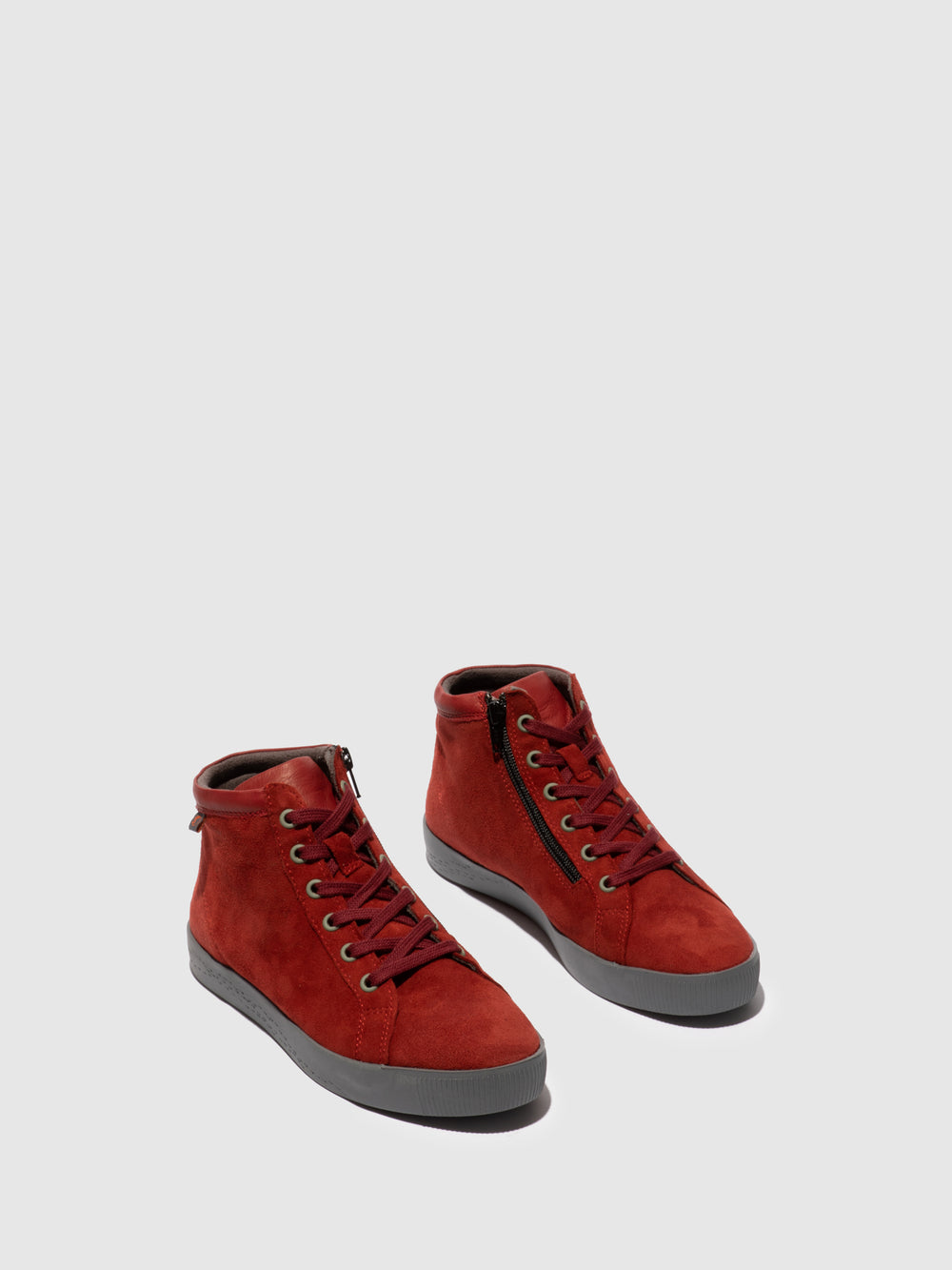 Zip Up Ankle Boots SAGE602SOF RED