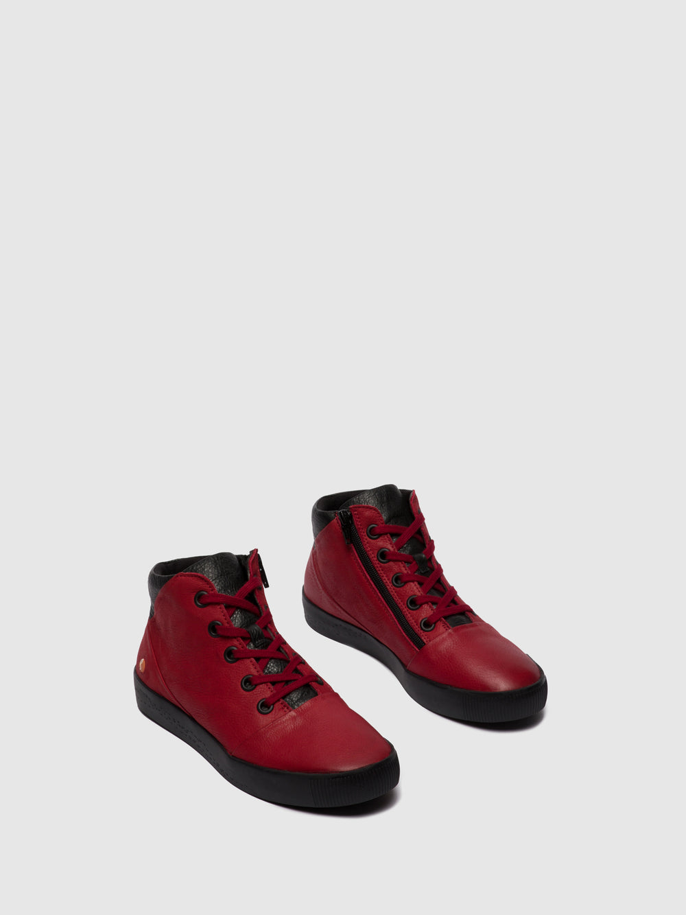 Zip Up Ankle Boots SHAY604SOF RED