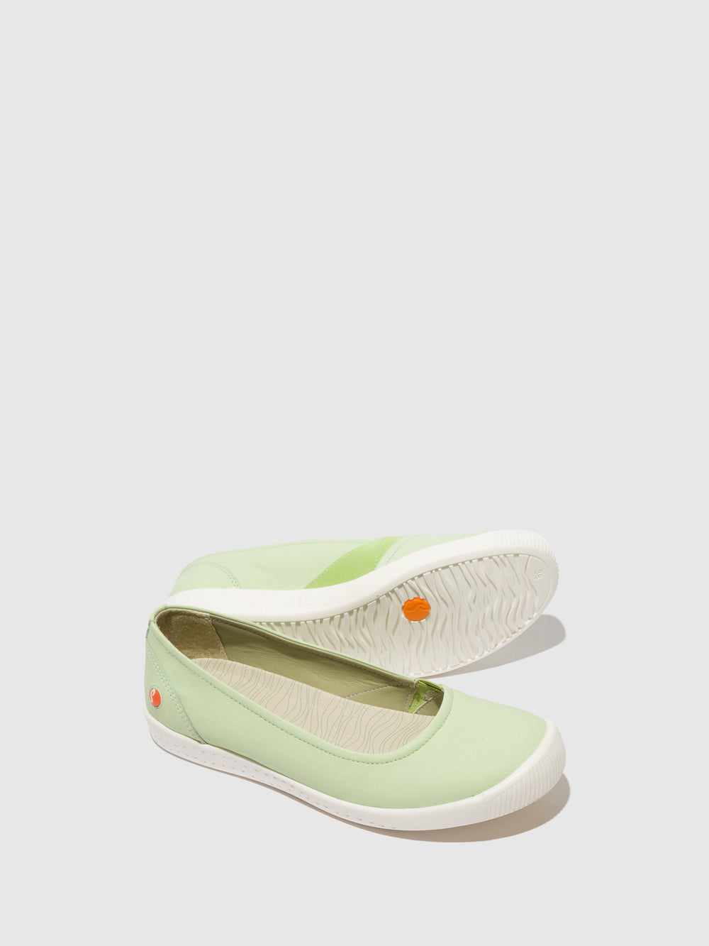 Elasticated Ballerinas ILSA676SOF SMOOTH LIGHT GREEN