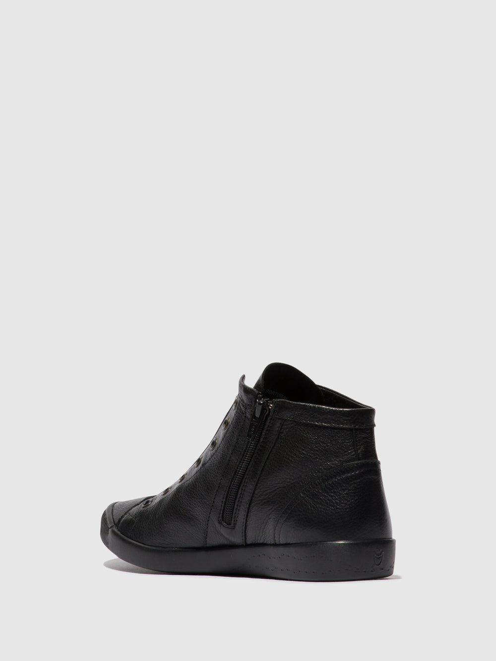 Zip Up Ankle Boots ISBA699SOF Black