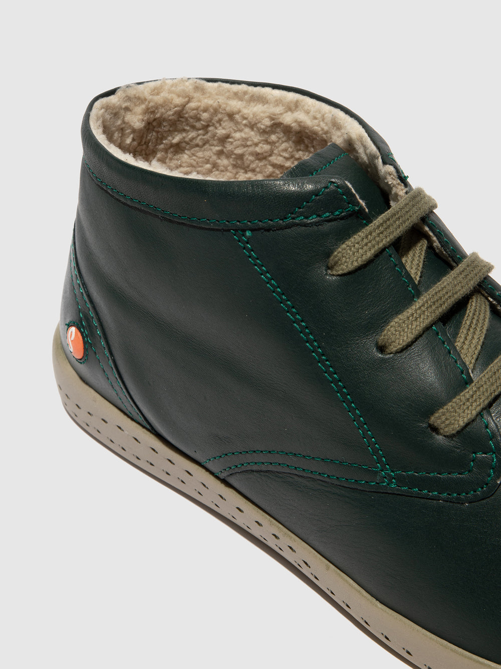 Lace-up Ankle Boots IOTA702SOF Forest Green w/ wool lining