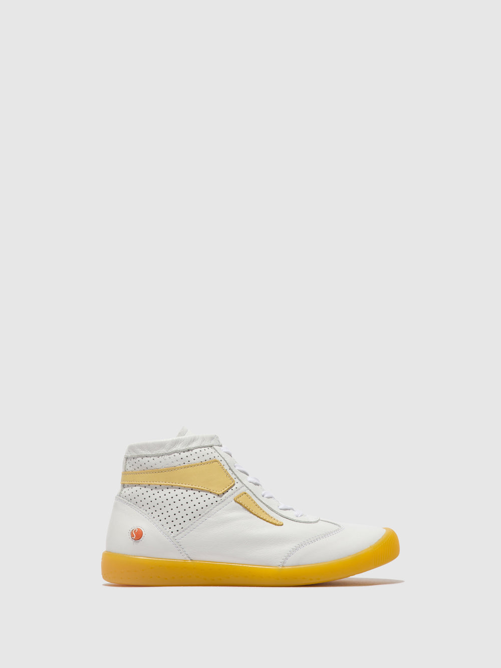 Lace-up Ankle Boots ILEX716 WHITE/YELLOW