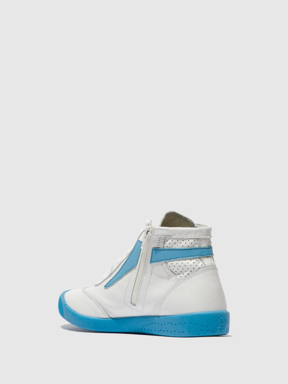 Lace-up Ankle Boots ILEX716 WHITE/SKY BLUE