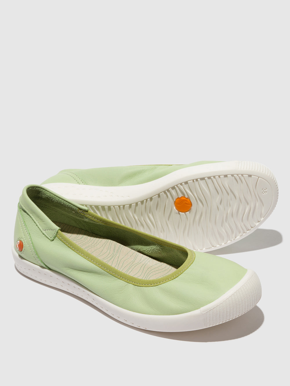 Elasticated Ballerinas ILMEI737SOF LIGHT GREEN